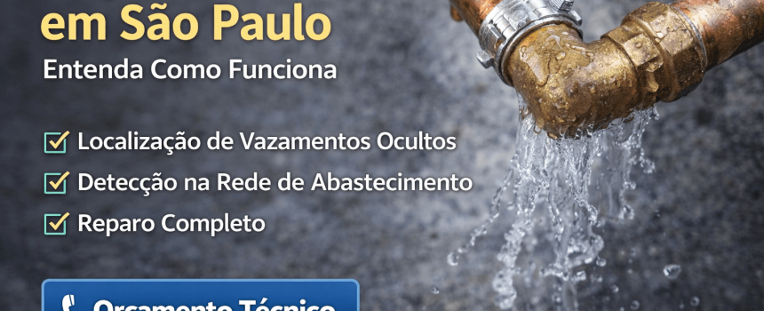 Caça Vazamentos em São Paulo – Entenda Como Funciona o Serviço Profissional