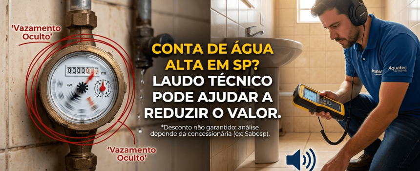 Conta de Água Alta em SP? Como o Laudo Técnico pode reduzir o valor.