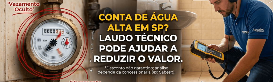 Conta de Água Alta em SP? Como o Laudo Técnico pode reduzir o valor.