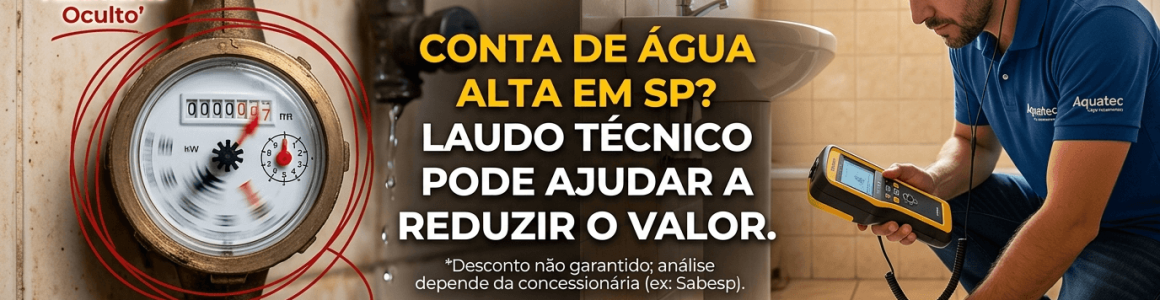 Conta de Água Alta em SP? Como o Laudo Técnico pode reduzir o valor.